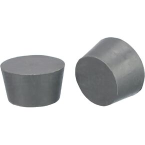 CleverDelights Rubber Stoppers — Size 9 — 3 Pack — 37mm x 45mm x 25mm Long — Gray Solid Plug #9