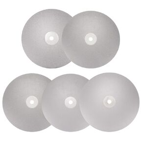 Diamond Flat Lap Disc Set 8" x 1/2" Arbor 320/600/800/1200/3000 Grit Abrasive Wheel Lapping for Grinding Sanding Ceramics, Glass, Stones