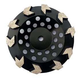 7 inch Diamond Grinding Cup Wheel Grit 30/35 Arrow Diamond Segment for Concrete Epoxy Glue Mastic Paint and Coating Removal 5/8-11 Thread