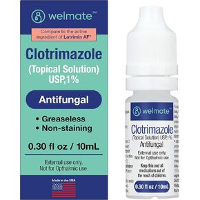 WELMATE Clotrimazole 1% Antifungal Topical Solution, 0.33 Fluid Ounce