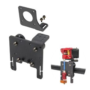 Ender 6 Direct Drive Upgrade Kit Aluminum Alloy Plate with Dual Gear Extruder Kit with Stepper Motor Easy Print TPU Flexible Filament Only for Ender 6 (Aluminum Plate+Dual Extruder+Motor Kit)