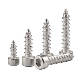 40 Pcs M4 x 10mm Hex Socket Cap Screw Nails Screws Hardware Self Tapping Screws Metric Thread 304 Stainless Steel Fasteners Tools
