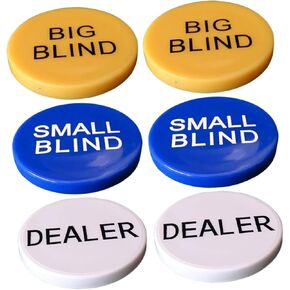 ERINGOGO 2 Sets Big and Small Blind Banker Code Poker Missed Blind Button Custom Dealer Button Reward Gambling Chips Button Big Blind Button Bingo Chips Melamine Child, W41T43K11H