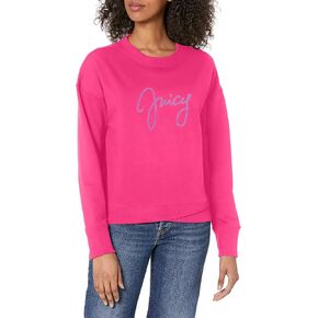 Juicy Couture Women's Long Sleeve Script Logo Pullover