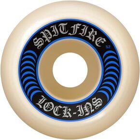 Spitfire Wheels Formula Four Lock-Ins White / Blue Skateboard Wheels - 52mm 99a (Set of 4)