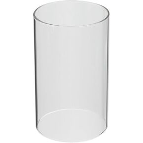 PATIKIL 3"x4" Open Ended Glass Candle Holders, 2Pcs High Borosilicate Glass Chimney Clear Glass Cylinder Candleholder for Candles Table Centerpiece