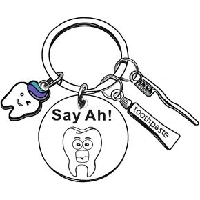 Dentist Gifts Keychains for Dental Hygienist Thank You Gifts for DH Future Dentist Orthodontist Assistant Funny Dental Office Appreciation Christmas Retirement Graduation Dental Hygiene Week Presents