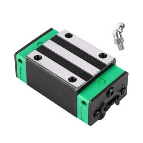 Linear Guide Rail 2PCS HGR20 1000mm Linear Slide Rail 4PCS HGH20CA Carriage with Wrench, Plastic Dust Cap, Head Screw Slider Block CNC Kit for DIY CNC Routers Lathes Mills 3D Printer