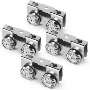 Trolley Assembly,Upgraded Load and Stable 4 Wheel Light Duty for Use with All 1-5/8" or Taller Strut Channel(Pack of 4)……