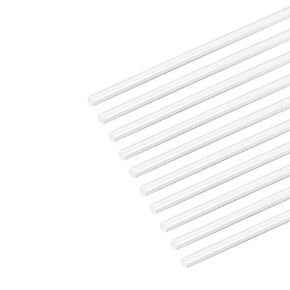 uxcell ABS Styrene Plastic Round Bar Rod,1/16 inch Dia 20 inch Length,White for Architectural Model Making DIY 10pcs
