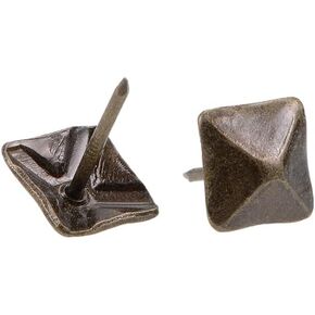 uxcell Upholstery Nails Tacks 12mm Square Head Antique Furniture Nails Pins Bronze Tone 60 Pcs