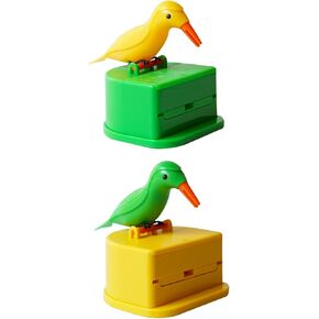 2 Pack Cute Hummingbird Toothpick Container Toothpick Dispenser Automatic Bird Toothpick Holder Box Home Kitchen Decoration