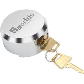 Heavy Duty Hidden Shackle Puck Padlock, Hidden Shackle Padlocks Keyed Alike Trailer Puck Padlocks with Enlarged Lock for Vans, 4 Pieces