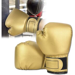 Children Boxing Gloves PU Leather Kids Punching Gloves Fighting Punch Bags Pads for Thai Boxing Training(Gold)