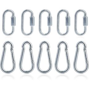 New 6 * 60mm Steel Snap Hooks and Quick Links Carabiner Clips