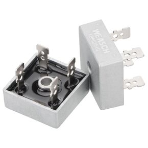 2Pcs Bridge Rectifier Diode, KBPC5010, AC to DC, 1000V 50A, 4 Pin, Full Wave Single Phase Metal Housing Bridge Rectifier (2)