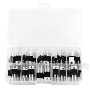 10 Values 50 PCS MOSFET Kit, IRFZ44N IRF510N IRF530N IRF540N IRF640N IRF740 IRF840 IRF3205 IRF9540 IRF Series MOSFET Transistors Assortment Kit