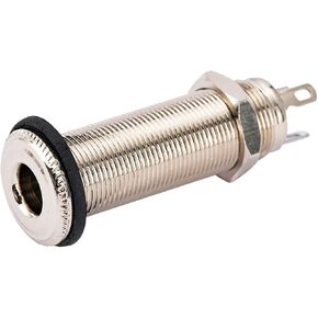 Musiclily Pro 1/4 inch Copper Guitar Bass Mono Barrel Output Jacks Cylinder Jack Socket with 3 Pins, Black