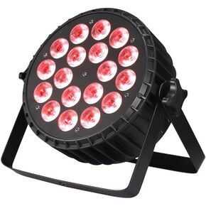 BECEN LED Stage Lights 18X18W RGBWA+UV 6in1 Color Wash/Strobe RDM/DMX512 Control Sound Activated LED Uplighting Zoom Stage Lights for Events Disco Show Concert Dancing Lights for Parties