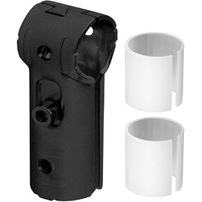 eoere 20 Sets Black T Pipe Clamp Connector Tubing Fittings, Fit for OD 19.1 mm Stainless Steel Pipe, and Fit for 1/2" Electrical-Metallic Tubing with PE Adapter Shims