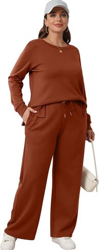 XIEERDUO المرأة 2 قطعة صالة مجموعات الخريف ملابس السفر موضة واسعة الساق رياضية مريحة Sweatsuits S-3XL in Kuwait