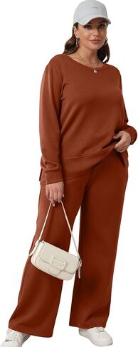 XIEERDUO المرأة 2 قطعة صالة مجموعات الخريف ملابس السفر موضة واسعة الساق رياضية مريحة Sweatsuits S-3XL in Kuwait