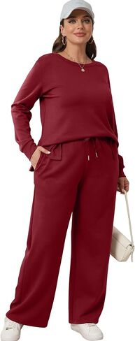 XIEERDUO المرأة 2 قطعة صالة مجموعات الخريف ملابس السفر موضة واسعة الساق رياضية مريحة Sweatsuits S-3XL in Kuwait
