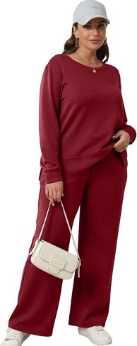 XIEERDUO المرأة 2 قطعة صالة مجموعات الخريف ملابس السفر موضة واسعة الساق رياضية مريحة Sweatsuits S-3XL in Kuwait