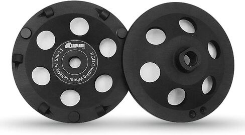 SHDIATOOL 5 Inch PCD Grinding Cup Wheel for Remove Epoxy Glue Mastic Paint and Concrete Floor Surface Coating 5/8"-11 Thread in Saudi Arabia