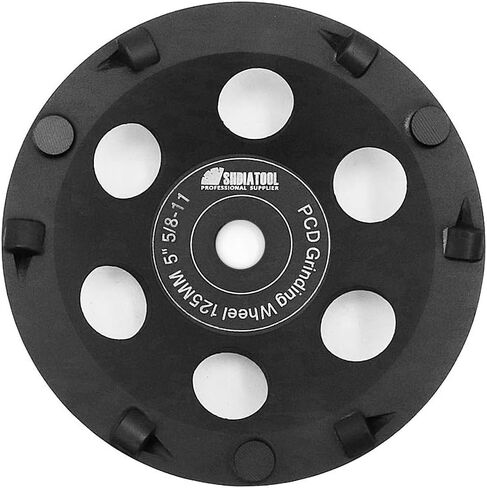 SHDIATOOL 5 Inch PCD Grinding Cup Wheel for Remove Epoxy Glue Mastic Paint and Concrete Floor Surface Coating 5/8"-11 Thread in Saudi Arabia