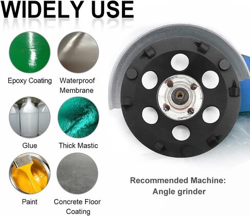 SHDIATOOL 5 Inch PCD Grinding Cup Wheel for Remove Epoxy Glue Mastic Paint and Concrete Floor Surface Coating 5/8"-11 Thread in Saudi Arabia