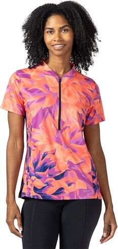 Terry Cycling Jersey Womens Actif Short Sleeve Bike Top, UPF 50+ Summer Top for Women, Reg. & Plus Sizes in Saudi Arabia
