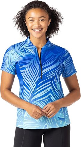 Terry Cycling Jersey Womens Actif Short Sleeve Bike Top, UPF 50+ Summer Top for Women, Reg. & Plus Sizes in Saudi Arabia