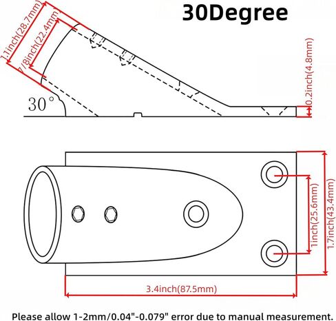 Heavy Dudy 316 Stainless Steel Boat Rectangular Base Marine Yacht Hand Rail Fitting Rail Tube Stanchion Base Column Accessories-1PACK in Kuwait