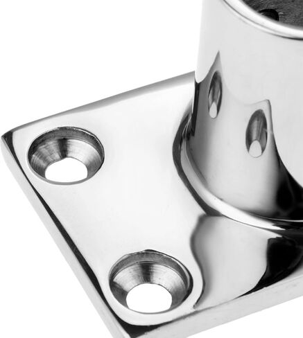Heavy Dudy 316 Stainless Steel Boat Rectangular Base Marine Yacht Hand Rail Fitting Rail Tube Stanchion Base Column Accessories-1PACK in Kuwait