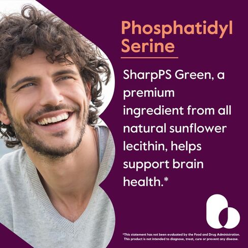 BESTVITE Phosphatidylserine 100mg لكل كبسولة (120 كبسولة نباتية) مع Sharp-PS® Green - حاصل على براءة اختراع وتم اختباره سريريًا - خالي من الإستيرات - خالي من الصويا - خالي من الغلوتين - نباتي - غير معدّل وراثيًا in Kuwait