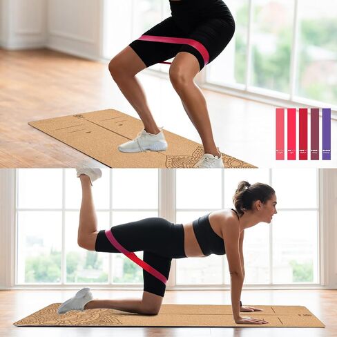 Cork Yoga Blocks, 2 Pack Yoga Blocks Natural Cork, High Density Yoga Block with Non Slip Surface, Eco-Friendly Yoga Accessories for Women, Ideal for Yoga, Pilates, Stretching in Saudi Arabia