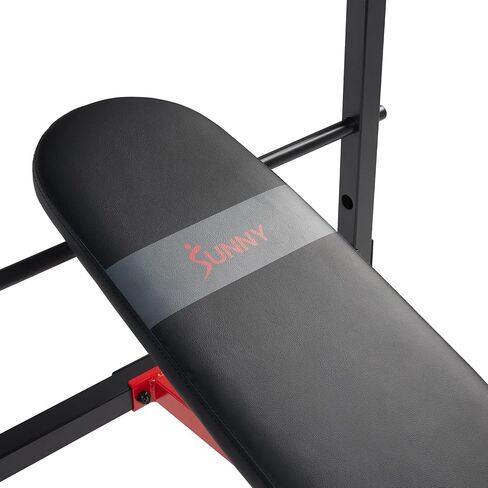 Sunny Health & Fitness Adjustable Multi-Function Incline Weight Bench with Barbell Rack, Full Body Workout Exercise Strength Training for Home Gym W/ Optional Leg Developer & Preacher Curl Attachment in Saudi Arabia