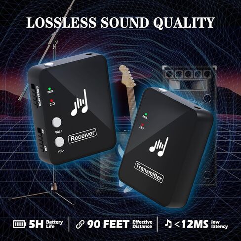 WP10 Wireless in Ear Monitor System, 2.4G Stereo Wireless IEM System with Transmitter Beltpack Receiver Automatic Pairing, Ideal for Studio, Band Rehearsal, Live Performance in Saudi Arabia