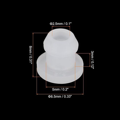 MECCANIXITY 10Pcs Snap Rubber Grommet Hole Plug Mount Dia 9mm ID 6.2mm H 10mm Seal Anti-Scratch for Electrical Box Cable Pipe Transparent in Saudi Arabia