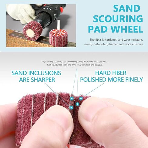 10 قطعة غير المنسوجة عجلة جلخ تلميع عجلة تلميع الحفر مرفق مجموعة أخضر أحمر غير المنسوجة منصات تلميع in Kuwait