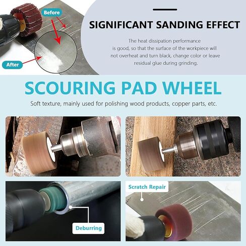 10 قطعة غير المنسوجة عجلة جلخ تلميع عجلة تلميع الحفر مرفق مجموعة أخضر أحمر غير المنسوجة منصات تلميع in Kuwait