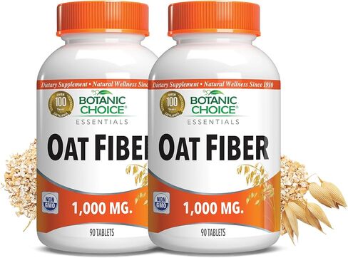 Botanic Choice Oat Fiber Dietary Supplement - Digestive Health for Women and Men - Pack of 2 in Saudi Arabia