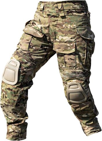 Men’s Tactical Pants with Knee Pads Waterproof Hiking Cargo Pants Camo Combat Pants with 10 Pockets in Saudi Arabia