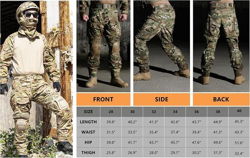 Men’s Tactical Pants with Knee Pads Waterproof Hiking Cargo Pants Camo Combat Pants with 10 Pockets in Saudi Arabia