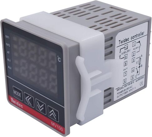 Twidec/MV100-B10 Digital Display PID Temperature Controllers Thermostat Regulator AC 85V - 265V MY-104+ K Sensor Thermocouple + Heat Sink and Solid State Relay SSR 40 DA in Saudi Arabia