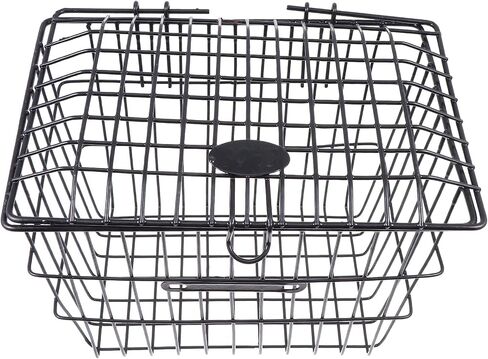 LIOOBO 1pc Bicycle Basket Bike Accessory Bike Storage Container Bike Rear Basket Cycling Parts Backseat Basket Riding Storage Gadget Hanging Bike Basket Metal Bike Basket Bike Gadget in Saudi Arabia