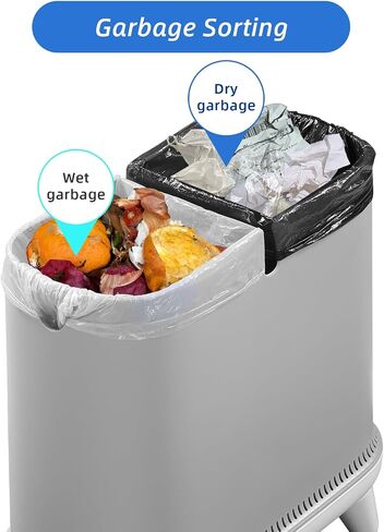 MOPALL Bathroom Trash Can, 3 Gallon Small Trash Can with Lid, Slim Bathroom Garbage Can with Press Top Lid, Modern White Trash Bin with Legs, Plastic Waste Basket for Bathroom, Bedroom, Home Office in Saudi Arabia
