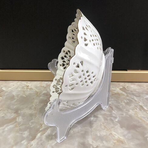 Artliving 7x9 inch Display Stand Easel Bowl Stands for Display Super Large Deep Bowls, Platters and Deep Dishes Clear in Saudi Arabia