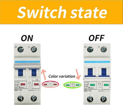 2 Pole DC Miniature Circuit Breaker, 500V 16 Amp DC Breaker Solar Disconnect Switch C16 for Solar Panel PV System in Saudi Arabia